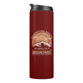 "Adventure Awaits-Exploration the Berges" Design Thermosbecher