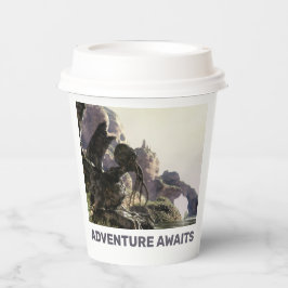 Adventure Awaits. Fantasy landscape Pappbecher