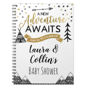 Adventure Awaits Guest Book Baby Shower Notizblock