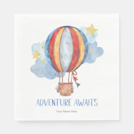 Adventure Awaits Hot Air Ballon Kinderzimmer Baby  Serviette