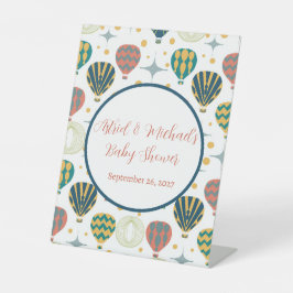 Adventure Awaits Hot Air Balloon Baby Shower Sockelschild