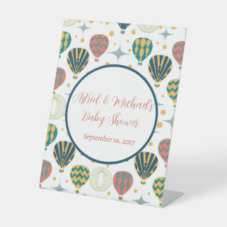 Adventure Awaits Hot Air Balloon Baby Shower Sockelschild