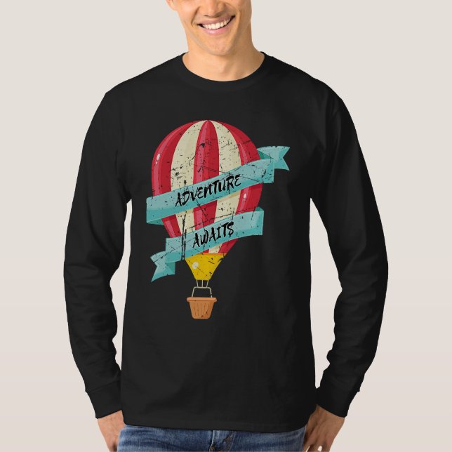Adventure Awaits Hot Air Balloon Festival Ballooni T-Shirt (Vorderseite)