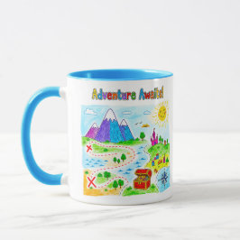 Adventure Awaits Kids Treasure Map Design Tasse