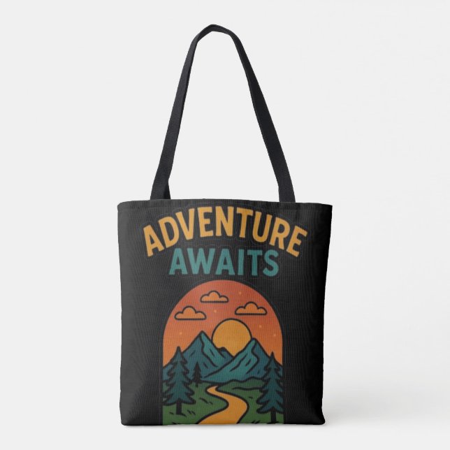 Adventure Awaits Minimalist Print - Outdoor Travel (Rückseite)