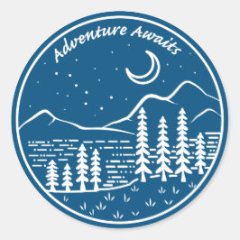 Adventure Awaits Mountains Sticker