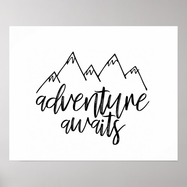 Adventure Awaits Quote Poster (Vorne)