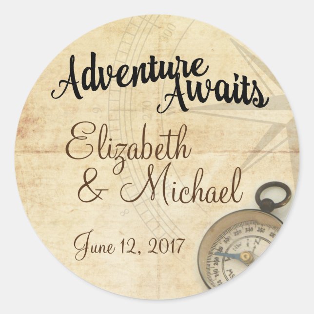 Adventure Awaits Sticker (Vorderseite)