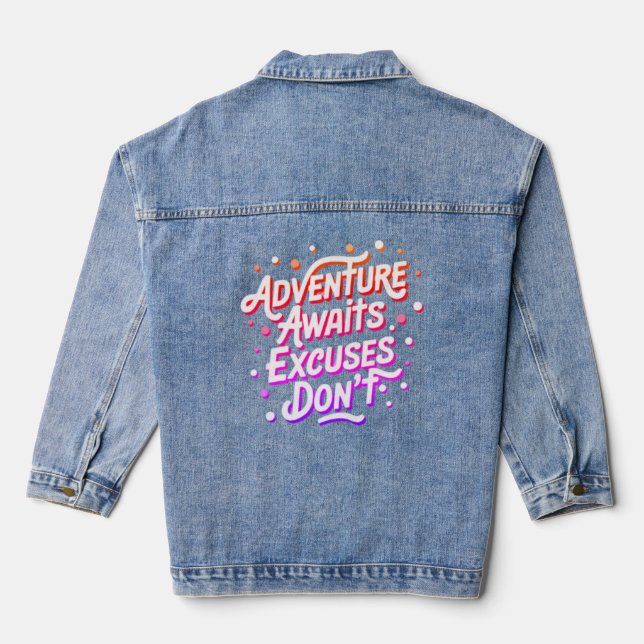 Adventure Awaits T-Shirt Jeansjacke (Rückseite)