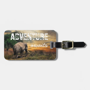 "Adventure Awaits" Thailand Elephant Gepäckanhänge Gepäckanhänger