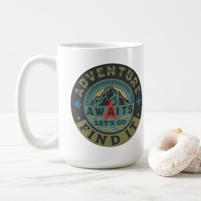 Adventure Awarits - Let's Go Find It Kaffeetasse (Mit Donut)
