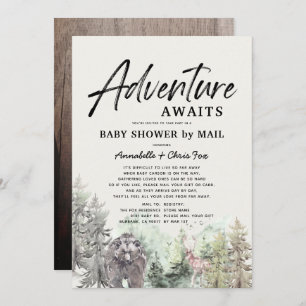Adventure Awars Mountain Bear Baby Shower by Mail Einladung