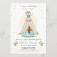 Adventure Baby Dusche Einladung Boho
