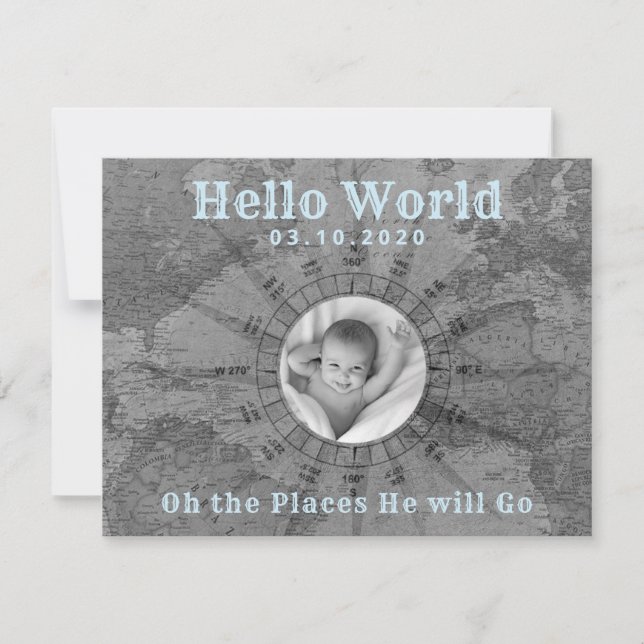 Adventure Baby Foto Ankündigung (Vorderseite)