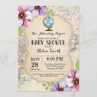 Adventure Baby Shooter Floral Map Reisen Welt