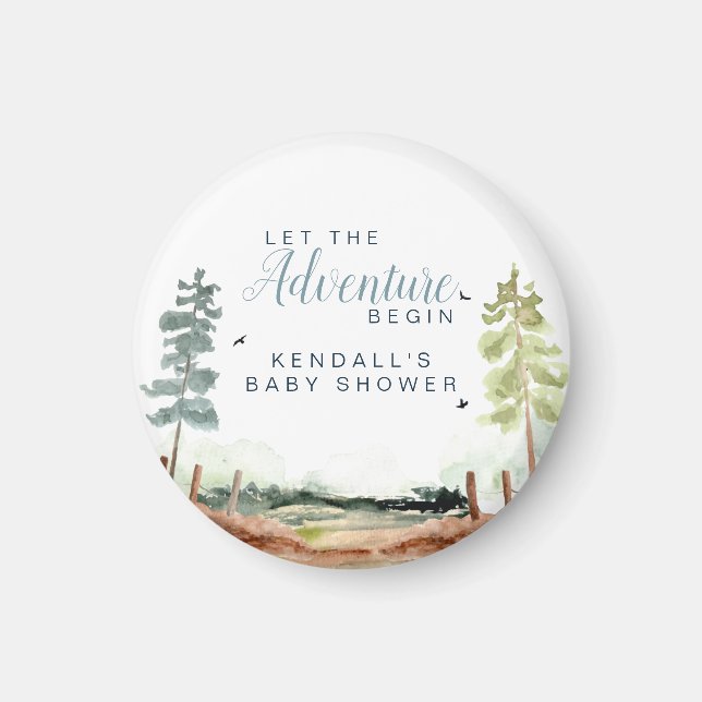 Adventure Baby Shower Magnet (Vorne)