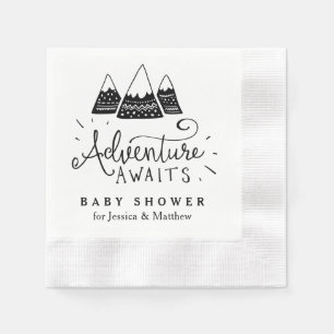 Adventure Baby Shower Napkins mit Niedlichen Berge Serviette