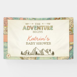 Adventure beginnt Party Banner Weltkarte