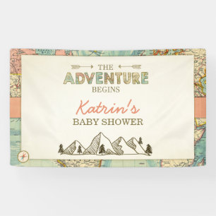 Adventure beginnt Party Banner Weltkarte