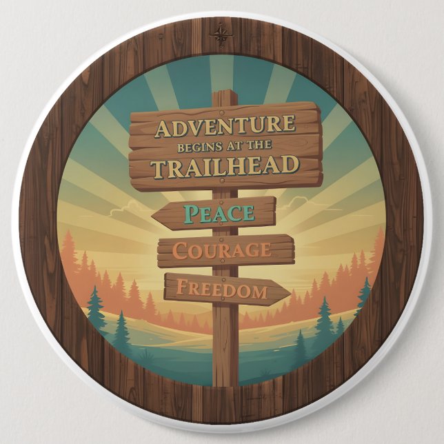 Adventure Begins at the Trailhead Button (Vorderseite)