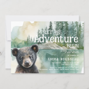 Adventure Begins Baby Bear Cub Baby Dusche Einladung