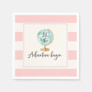 Adventure Begins Baby Dusche Party Napkin Serviette