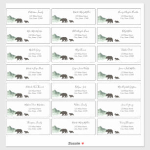 Adventure Begins Baby Guest Address Envelope Aufkleber