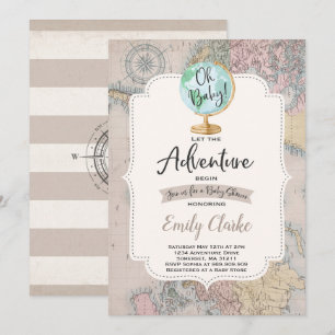 Adventure Begins Baby Shower Einladung Karte Dusch