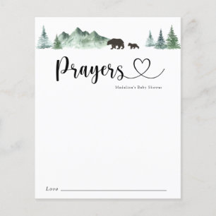 Adventure Begins Bear Baby Prayers Card