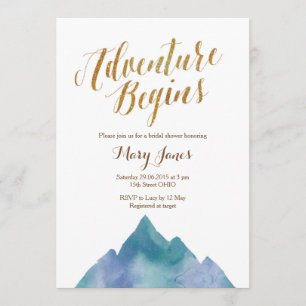 Adventure Begins Bridal Dusche Einladung