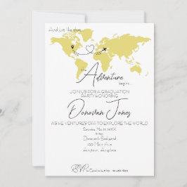 Adventure Begins College Graduation Party Einladung