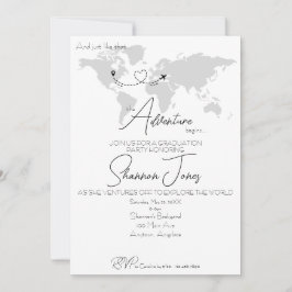 Adventure Begins College Graduation Party Einladung