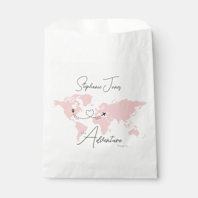 Adventure Begins College Graduation Party Geschenktütchen (Vorderseite)