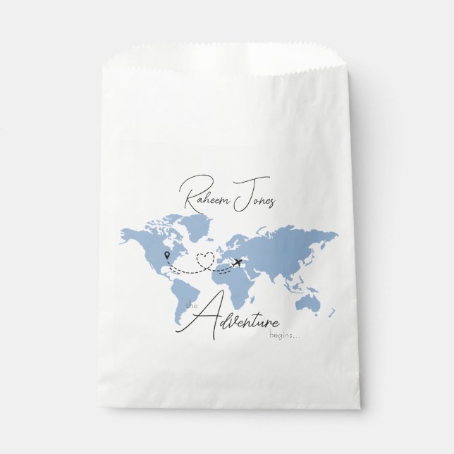 Adventure Begins College Graduation Party Geschenktütchen (Vorderseite)