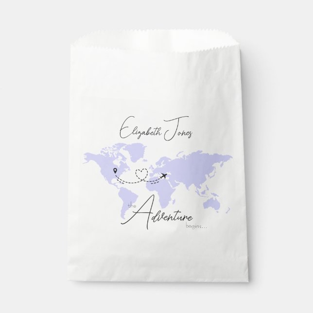 Adventure Begins College Graduation Party Geschenktütchen (Vorderseite)