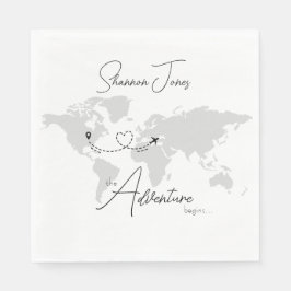 Adventure Begins College Graduation Party Serviette