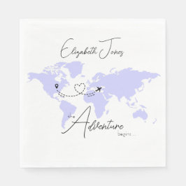 Adventure Begins College Graduation Party Serviette