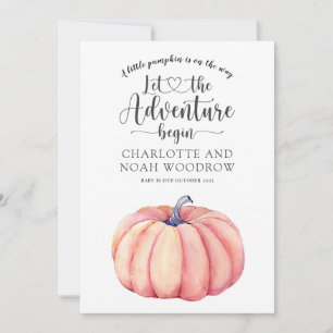 Adventure Begins Little Pumpkin Pregnancy Ankündigung