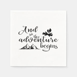 Adventure Begins Paper Napkin Serviette