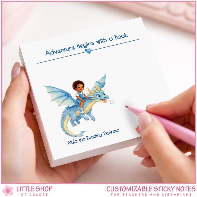 Adventure Begins with a Book Personalized Book Lov Post-it Klebezettel (Von Creator hochgeladen)