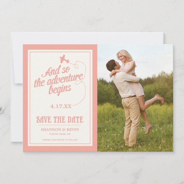 Adventure Begins | Zielort - Save the Date (Vorderseite)