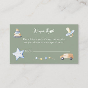 Adventure Boy Baby Toy Baby Dusche Windeln Raffel Begleitkarte