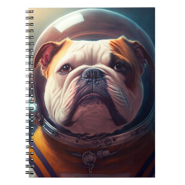 Adventure Bulldog Astronaut-Notebook Notizblock (Vorderseite)