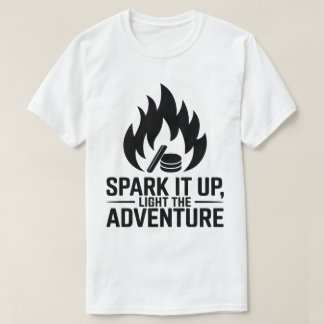 Adventure Campfire Firewood Flame Außenbereich Gra T-Shirt
