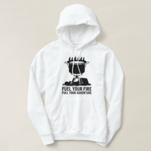 Adventure Camping Cooking Fire Grafik Design Hoodie