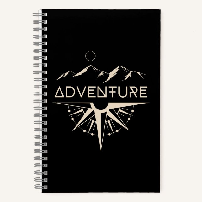 Adventure Compass Mountains Notizbuch (Vorderseite)