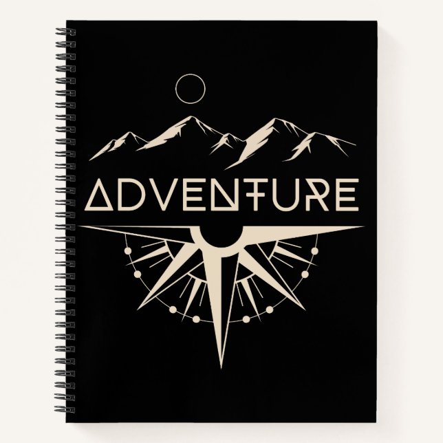 Adventure Compass Mountains Notizbuch (Vorderseite)