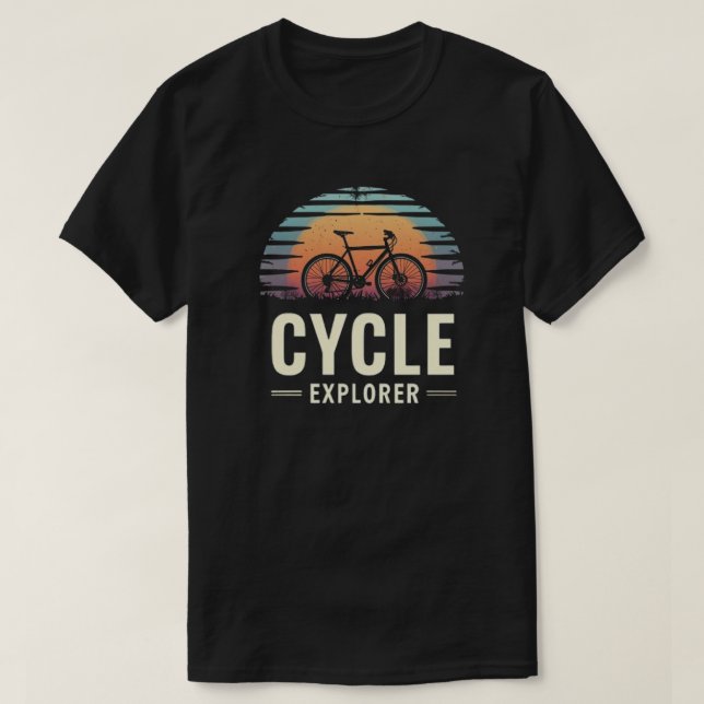 Adventure Cycle Lover Quote"Cycle Explorer" T-Shirt (Design vorne)