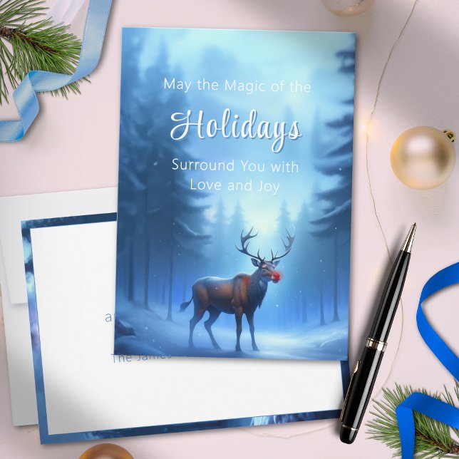 Adventure Editable Winter Wonderland Feiertagskarte (Von Creator hochgeladen)