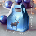 Adventure Editable Winter Wonderland Weihnachten Geschenkschachtel<br><div class="desc">In einer knusprigen und ruhigen Winternacht stolperst du unerwartet auf einen Rentier. Stehend majestätisch am Waldrand leuchtet seine Nase. Sie schauen sich einen Augenblick in die Augen des anderen, bevor er auf magische Weise in den Nachthimmel verschwindet... Dies ist die Geschichte hinter dieser "Adorable Rentier Winter Wonderland" Illustration. Die Farbpalette...</div>